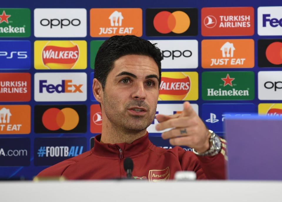 Mikel Arteta thanked his club for backing him over his VAR rant (Arsenal FC via Getty Images)