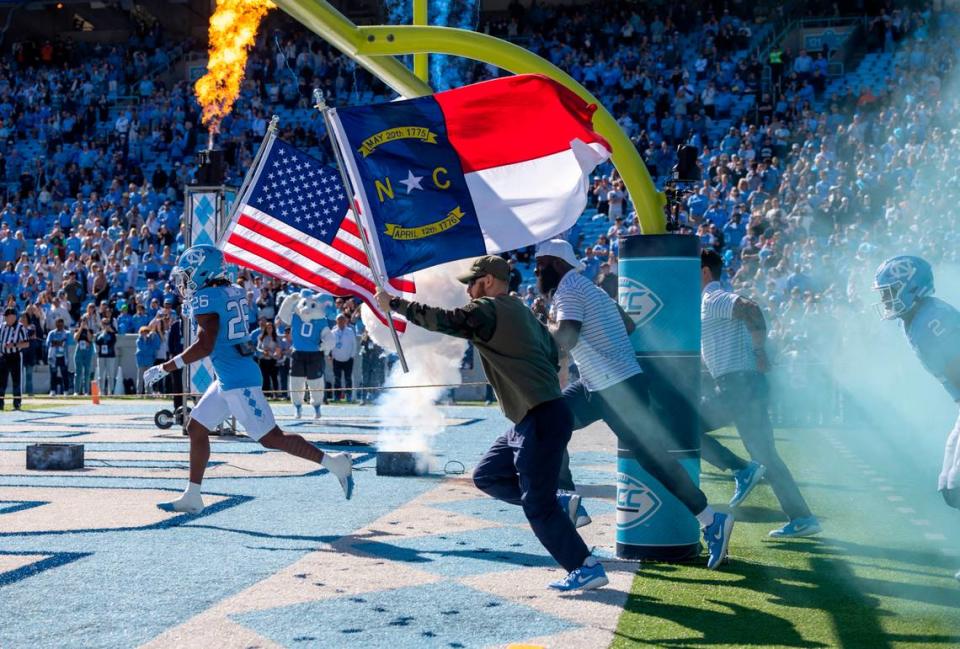 The Tar Heels enter Kenan Stadium for their game against Campbell on Saturday, November 4. 2023 in Chapel Hill, N.C.
