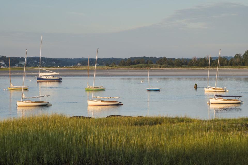 massachusetts, gloucester, annisquam river and boats