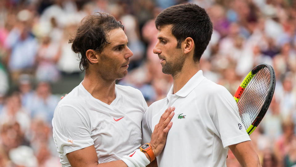 Rafael Nadal remains world No.1 but Novak Djokovic is making a push for the ranking. Pic: Getty