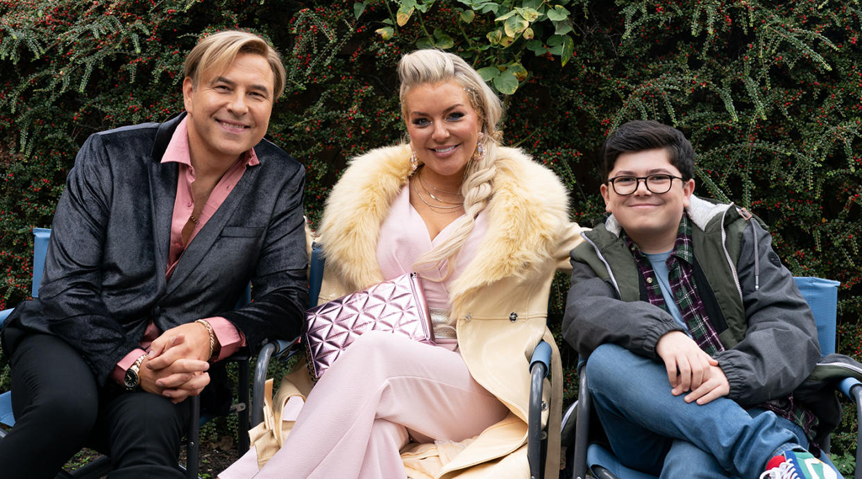 David Walliams, Sheridan Smith and Archie Yates in Gangsta Granny Strikes Again!. (BBC)