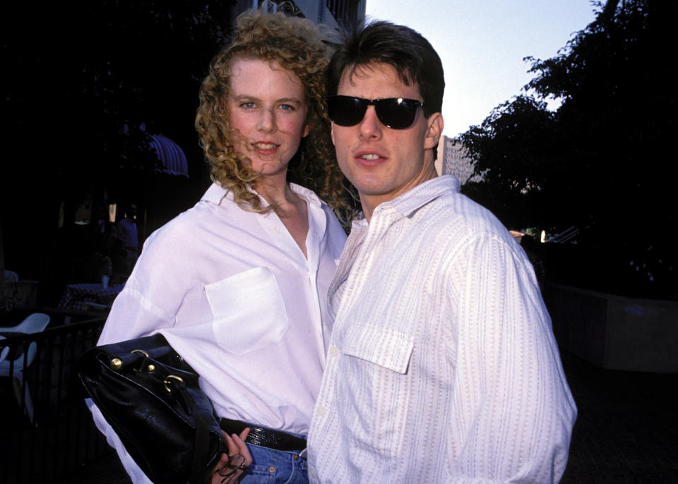 Tom Cruise and Nicole Kidman wear matching white shirts