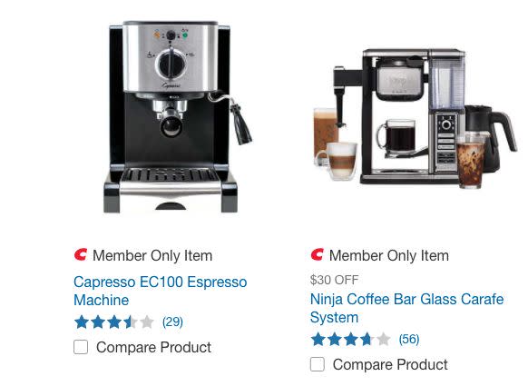 Member-only items are marked with a red "C." (Photo: Costco.com)