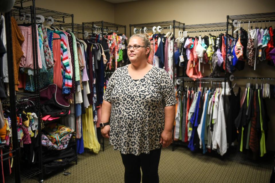 Holly Christensen poses for a photo at the Foster Network office in Sioux Falls on Tuesday, Sept. 12, 2023.