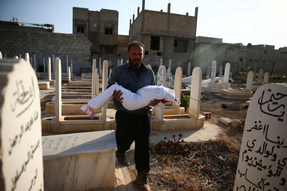 Burial in Douma,Syria