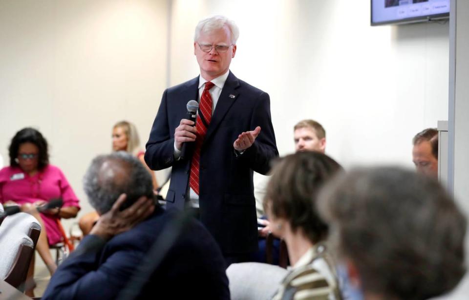 William Lassiter, Deputy Secretary for Juvenile Justice with the NC Department of Public Safety, speaks during a meeting of the House Judiciary Committee in Raleigh, N.C., Wednesday, June 30, 2021.