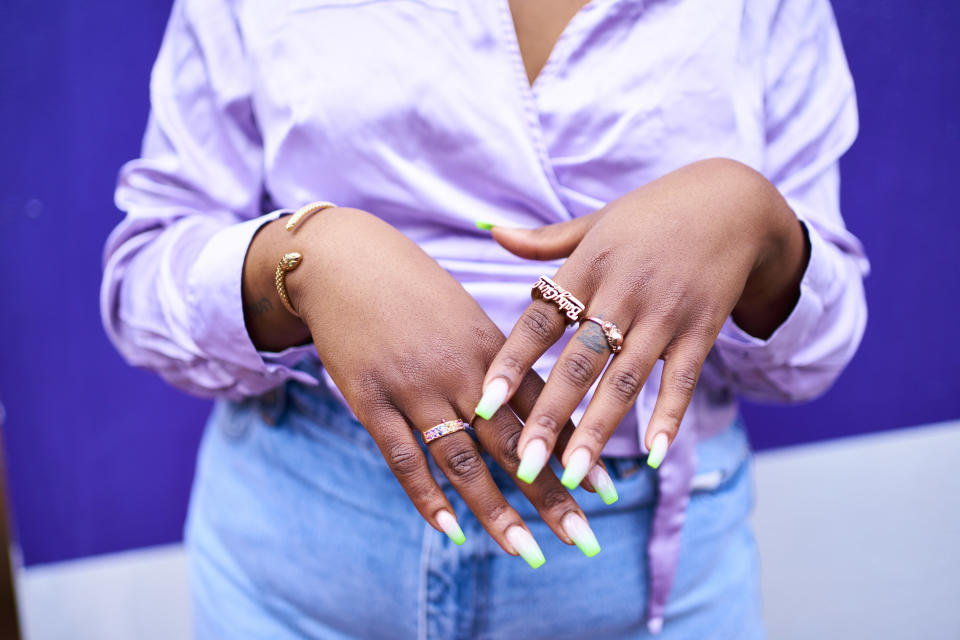 two hands posing with rings