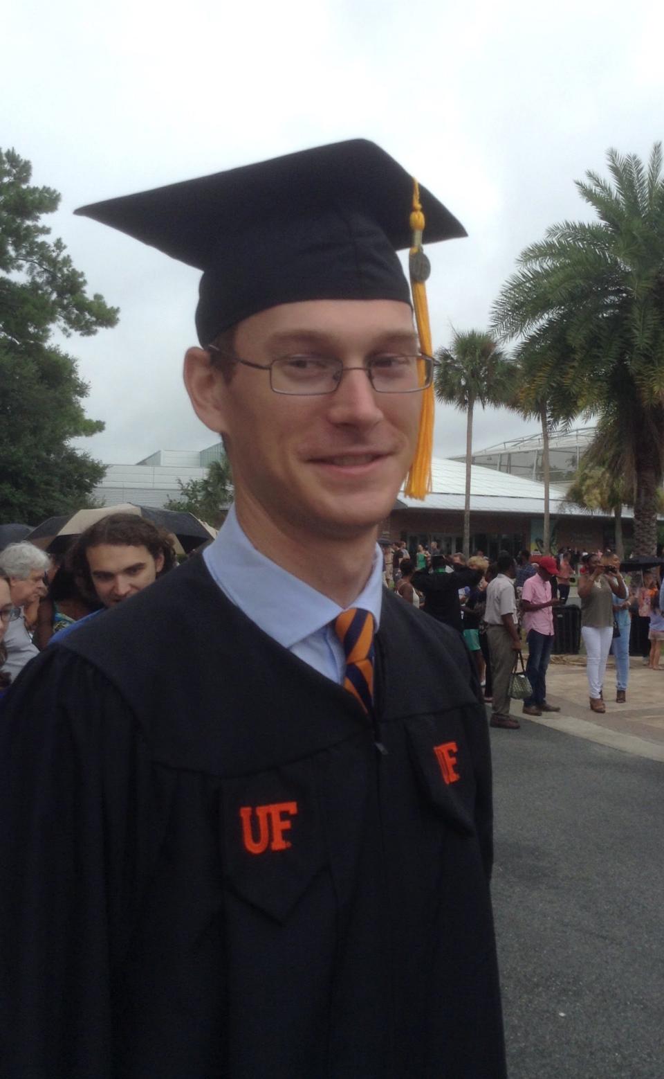 A picture of Thomas Anderson, who graduated from the University of Florida in 2017.