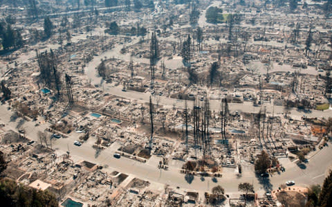 Hundreds of buildings are devastated in Santa Rosa, California  - Credit: AFP PHOTO / JOSH EDELSONJOSH EDELSON/AFP/Getty Images