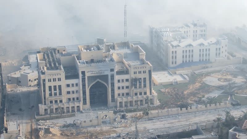 El Hospital Sheikh Hamad, en una ubicación dada como Gaza