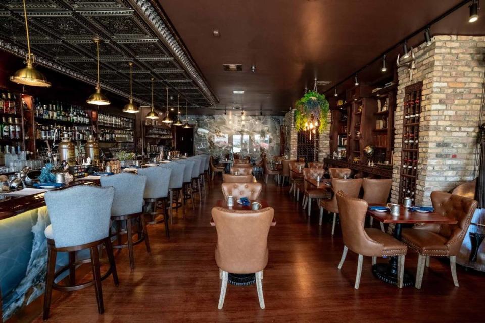 The bar and dining room at Sumak, a new Turkish restaurant on Miami Beach.