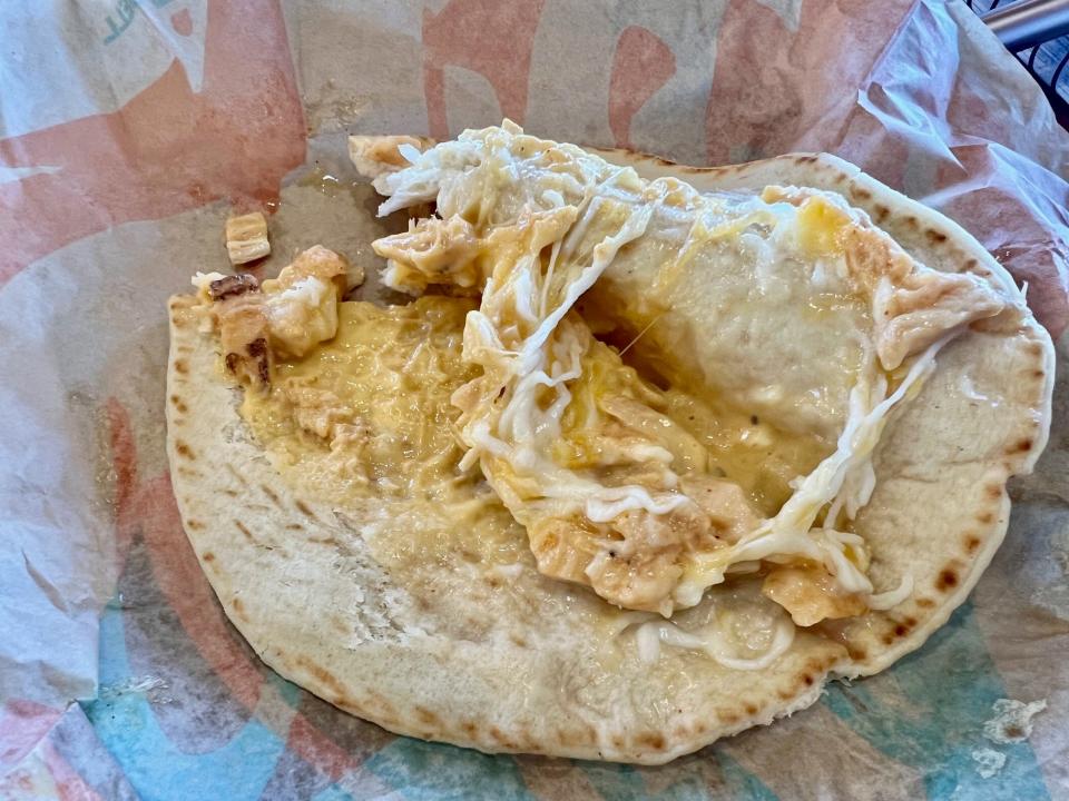 Taco Bell's 3-cheese chicken flatbread melt