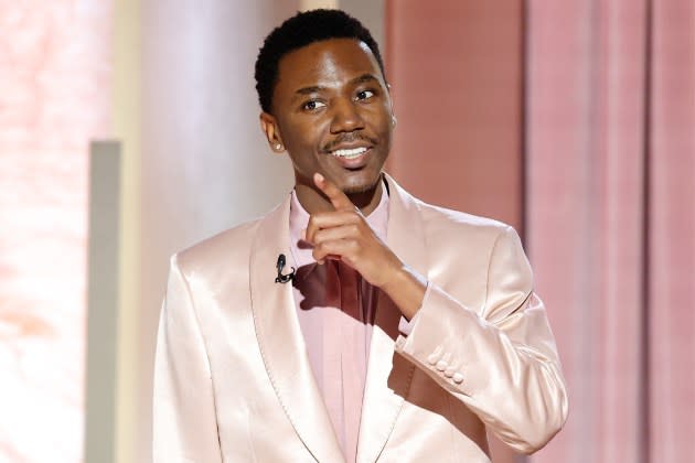 Jerrod Carmichael hosting the 2023 Golden Globes. - Credit: Rich Polk/NBC/Getty Images