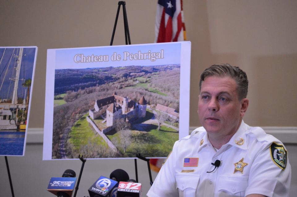 Sheriff Eric Flowers at a Monday May 22, 2023 press conference where he spoke about a 78-year-old man facing dozens of child pornography possession charges who he said organized an escape attempt which was intercepted by detectives.