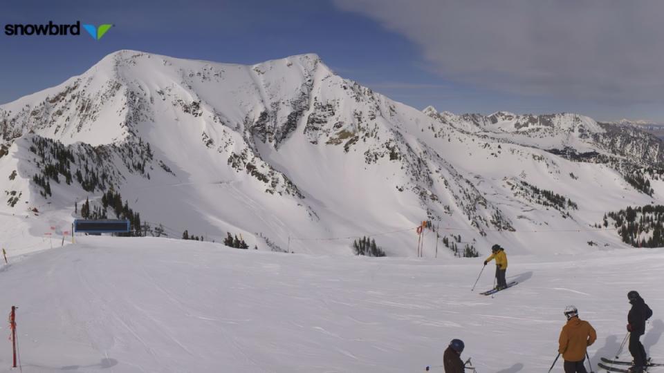 Snowbird's Hidden Peak Webcam shows that the snowpack is still deep! Image captured on May 2, 2024.<p>Courtesy: Snowbird</p>