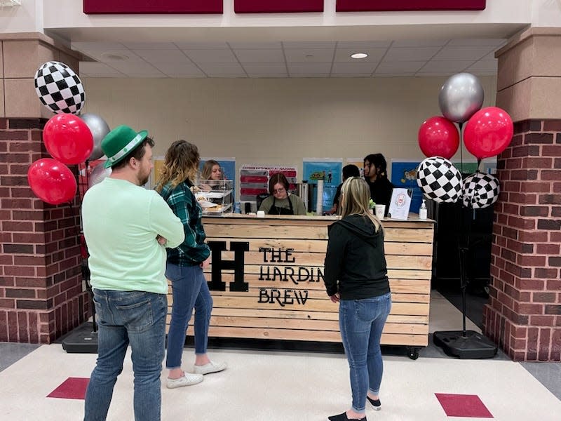 Students and staff are able to stop by the Harding Brew coffee shop on Wednesdays and Fridays before schools starts, during homeroom, and first and second period.