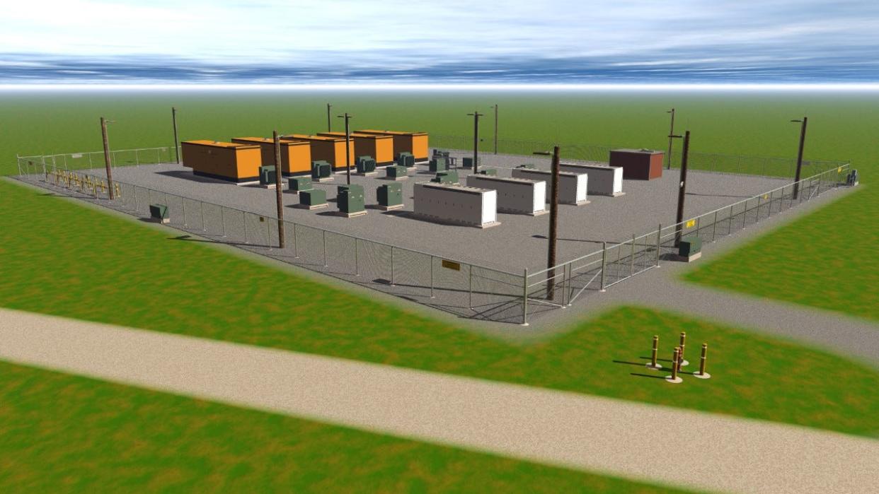 Rendering of the new microgrid, which will give the base increased energy resiliency in case of a long power outage.