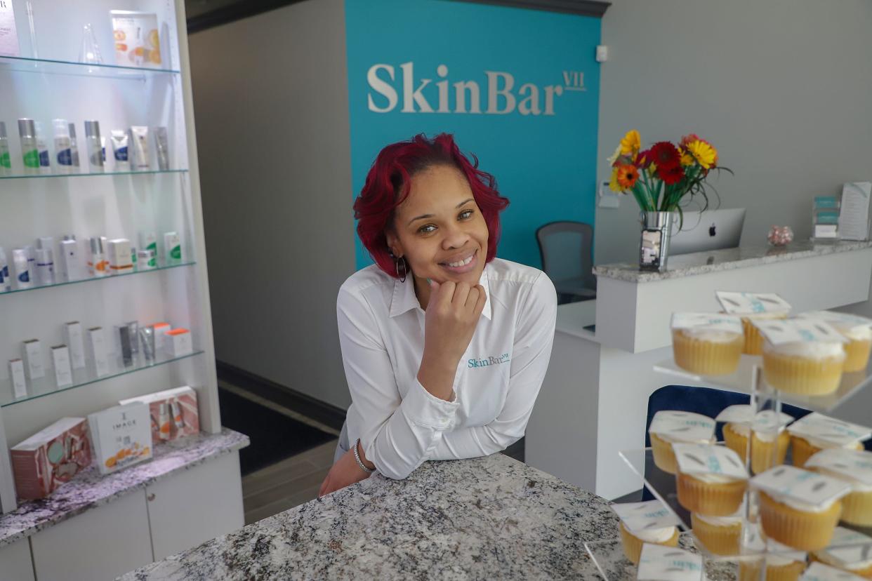 Sevyn Jones, the owner of Skin Bar VII on the Livernois Avenue of Fashion in Detroit opened her business in 2019.