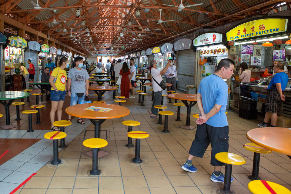 Scenes from Day 1 of Singapore's circuit breaker period