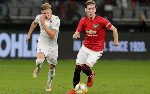 James Garner of Manchester United controls the ball during a pre-season friendly match between Manchester United and Leeds United - Credit: GETTY IMAGES