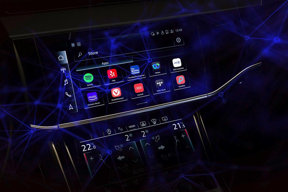 Volkswagen Group app store in Audi car