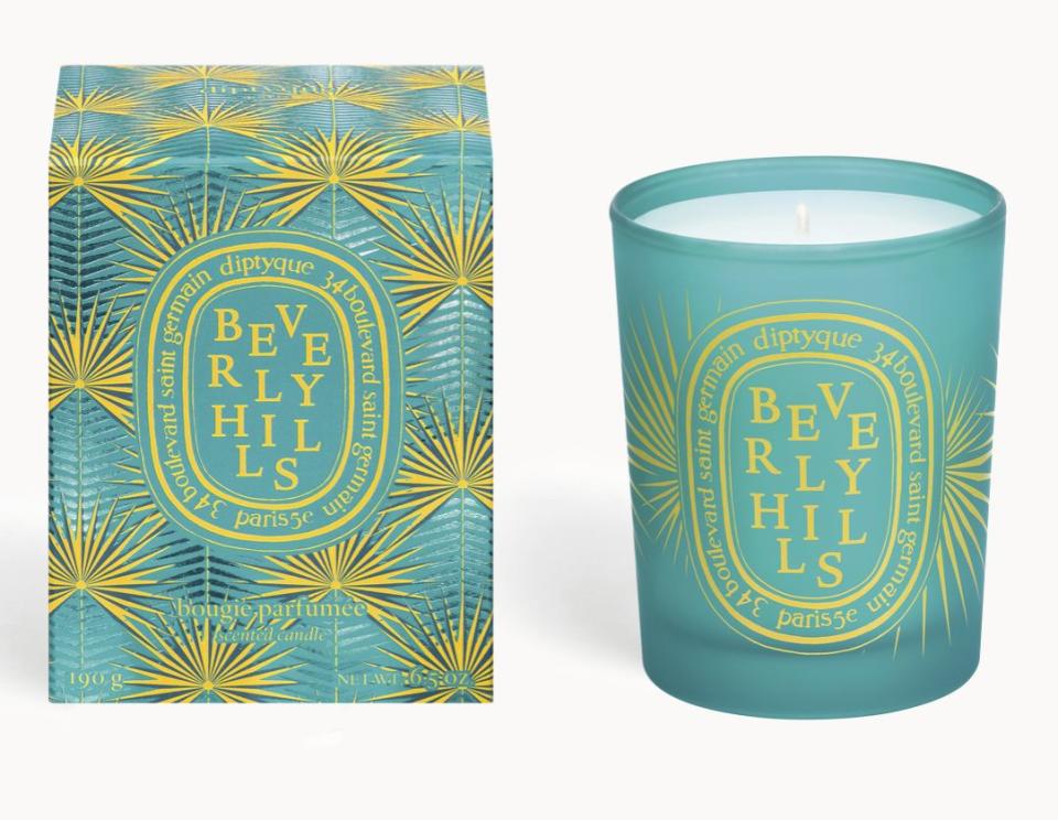 The Beverly Hills candle has notes of white flowers, mint and lemon. <a href="https://fave.co/3c59vZw" target="_blank" rel="noopener noreferrer">Find it for $74 at Diptyque</a>. 