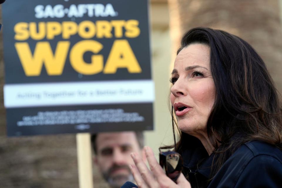 Sag-Aftra members vote to authorise a Hollywood actors strike (AP Photo/Chris Pizzello) (AP)