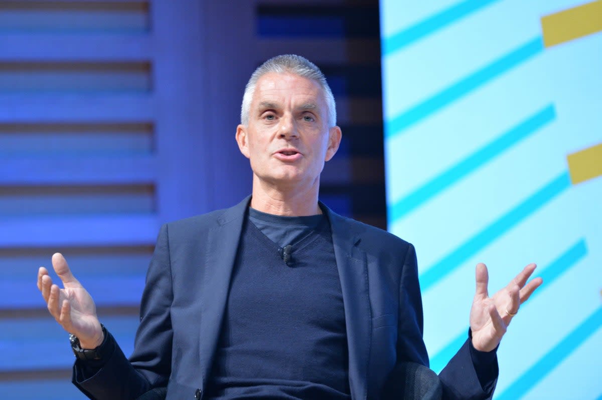 Director-general of the BBC Tim Davie during a session at the Royal Television Society London Convention 2022 (Richard Kendal/RTS/PA) (PA Media)