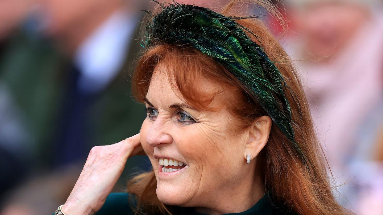 Sarah Ferguson, Duchess of York attends the Christmas Morning Service at Sandringham Church on December 25, 2023 in Sandringham, Norfolk