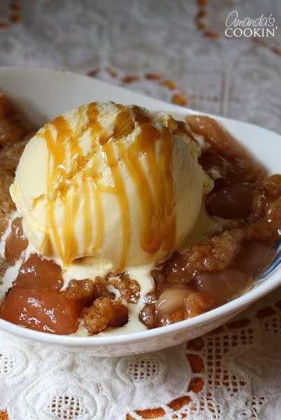 Cake Mix Apple Cobbler