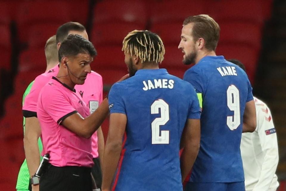 Harry Kane and Reece James for England (POOL/AFP via Getty Images)