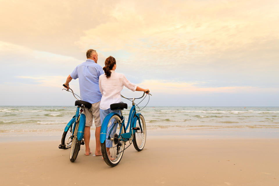 Active couple with bikes. Photo: Getty