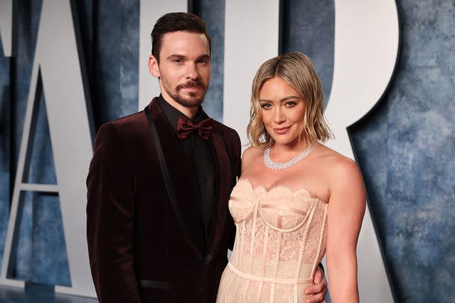 <p>Cindy Ord/VF23/Getty</p> Hilary Duff and Matthew Koma at the 2023 Vanity Fair Oscar Party