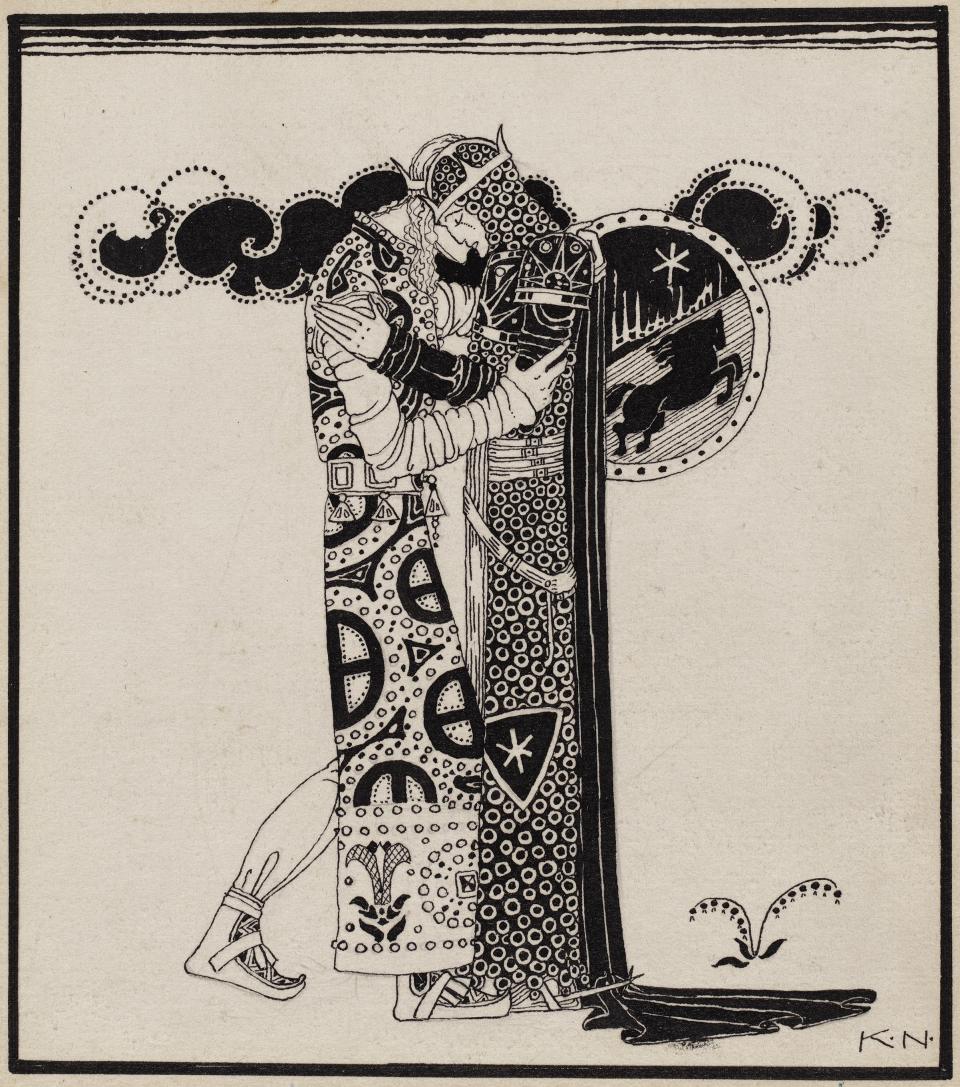 Illustration from East of the Sun and West of the Moon.
Kay Nielsen, 1913–1914. Pen and ink, over graphite.
Promised gift of Kendra and Allan Daniel.