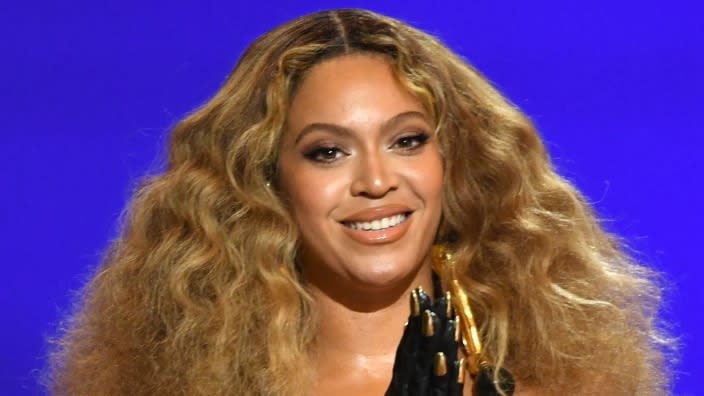 Beyoncé accepts the Best Rap Performance award for “Savage” onstage during the 63rd Annual Grammy Awards in March in Los Angeles. (Photo: Kevin Winter/Getty Images)