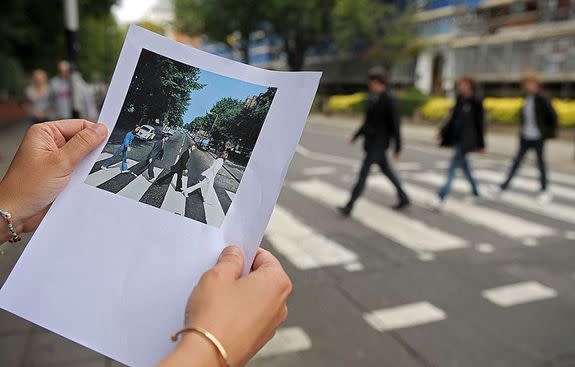 This is the crossing featured on the cover of the Beatles' most popular album, "Abbey Road".