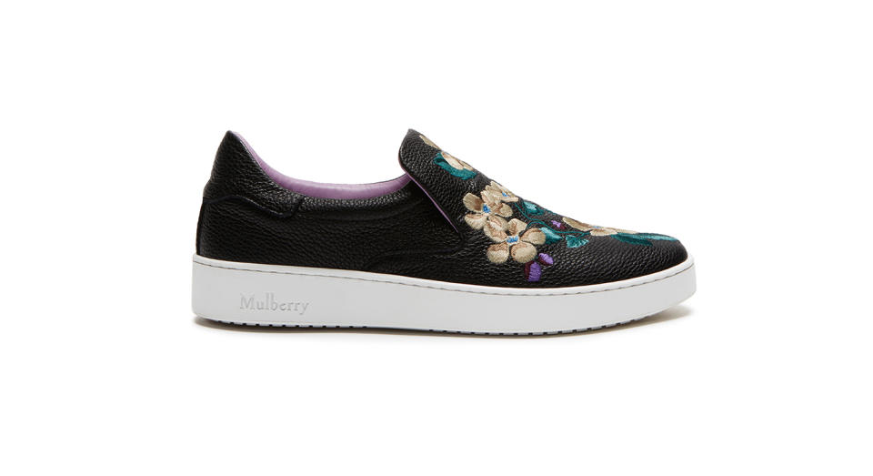 Embroidered Slip-On Sneakers