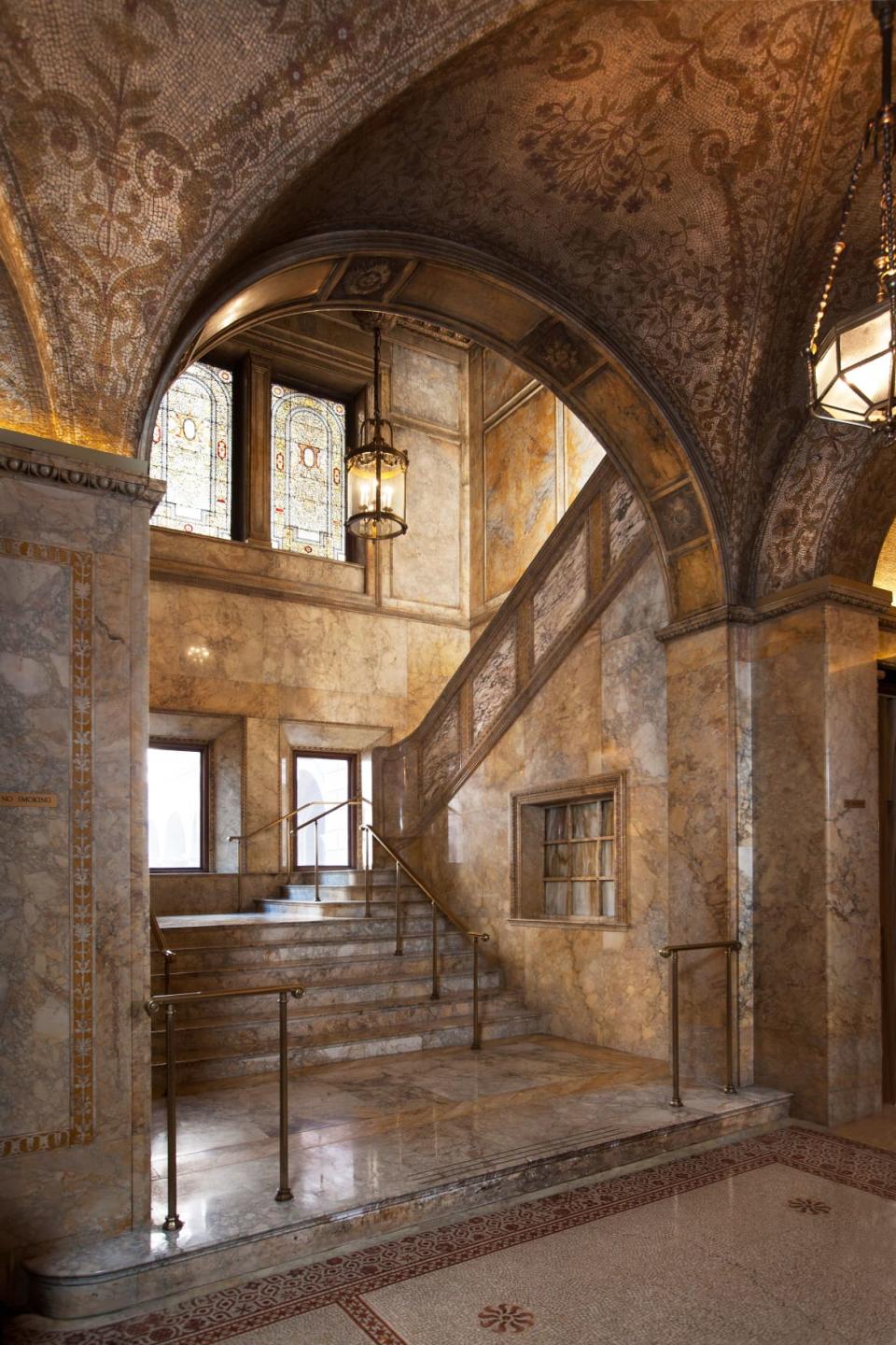 <div class="inline-image__caption"><p>The Marble Stairwell of the Villard Mansion.</p></div> <div class="inline-image__credit">Courtesy of Lotte New York Palace Hotel</div>