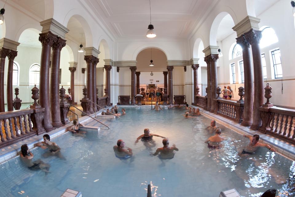 Built in 1913, the <strong>Szechenyi Baths</strong> is a much-visited attraction in Budapest, Hungary. Around the neo-Baroque exteriors is a series of magnificent outdoor pools. Yet the winter months will see many locals head to the indoor pools, which are equally, if not more, lovely.