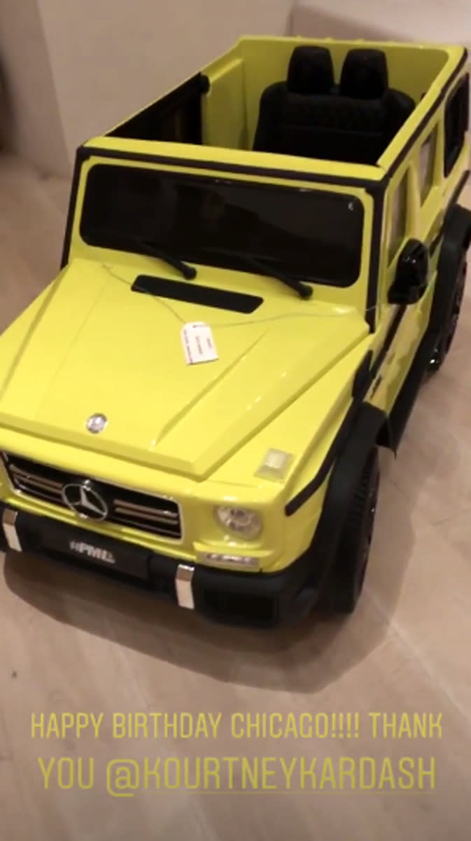 Chicago Gets Mini Neon Mercedes for to Match Mom Kim Kardashian