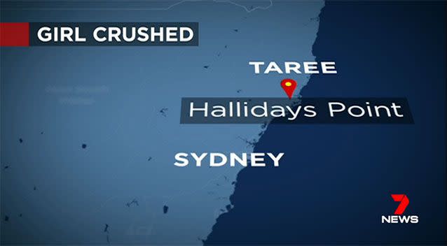 The accident occured at Hallidays Point. Source: 7 News