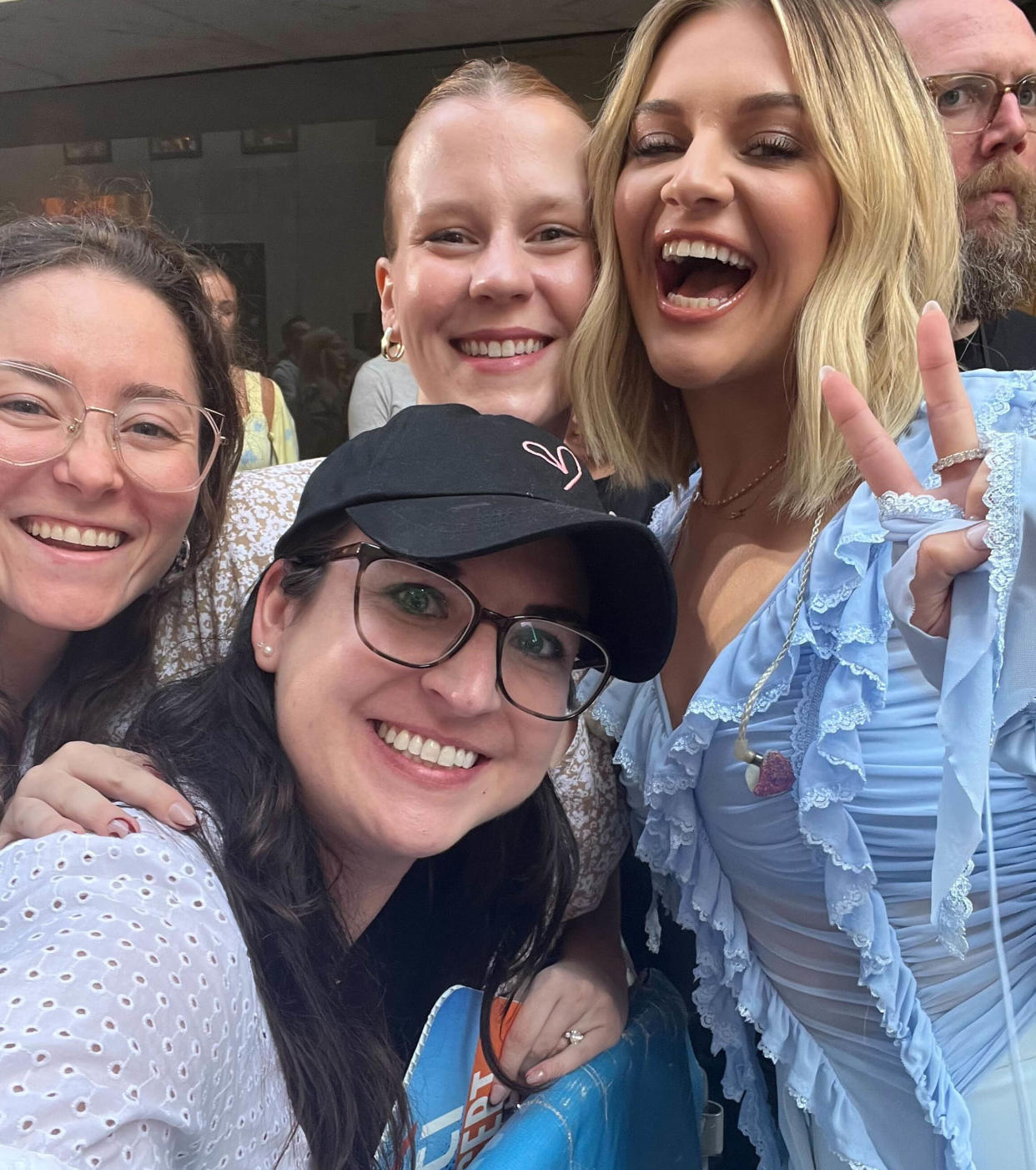 Andrea Trager and her friends take a selfie with Kelsea Ballerini at TODAY's Citi Concert Series. (TODAY)