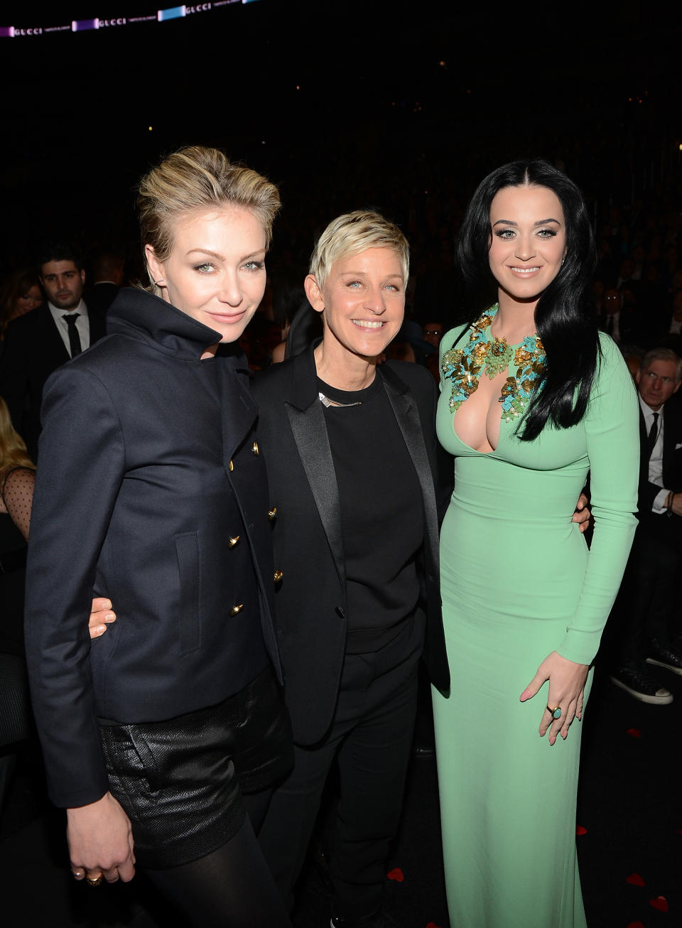 Ellen and Katy Perry attend the 55th Annual GRAMMY Awards at STAPLES Center on February 10, 2013 in Los Angeles, California.