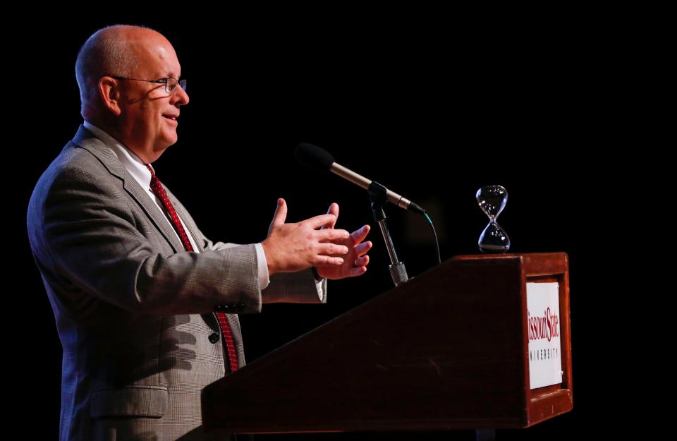 Missouri State University President Clif Smart delivers his final State of the University Address as MSU president on Monday, Oct. 2, 2023.