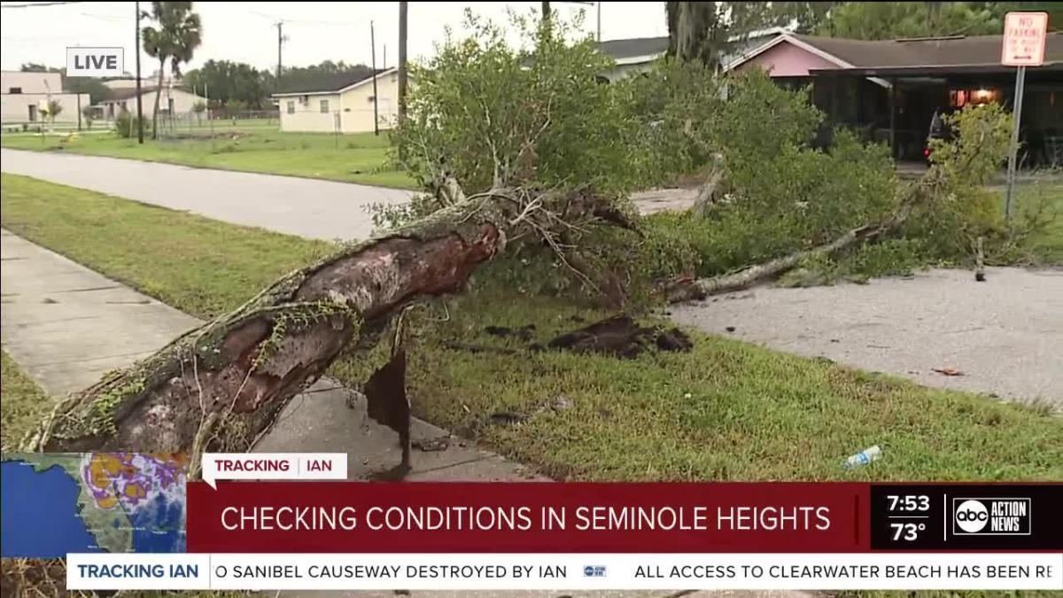 JJ Burton in Hillsborough County Reporter JJ Burton updated on damages area the Seminole Heights