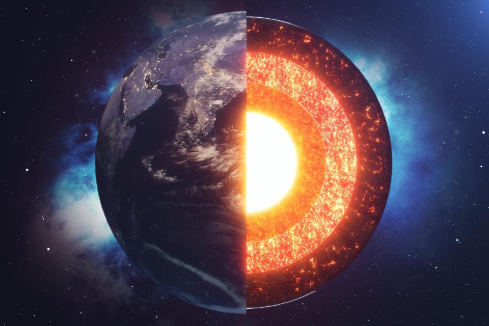 Earth's core illustration