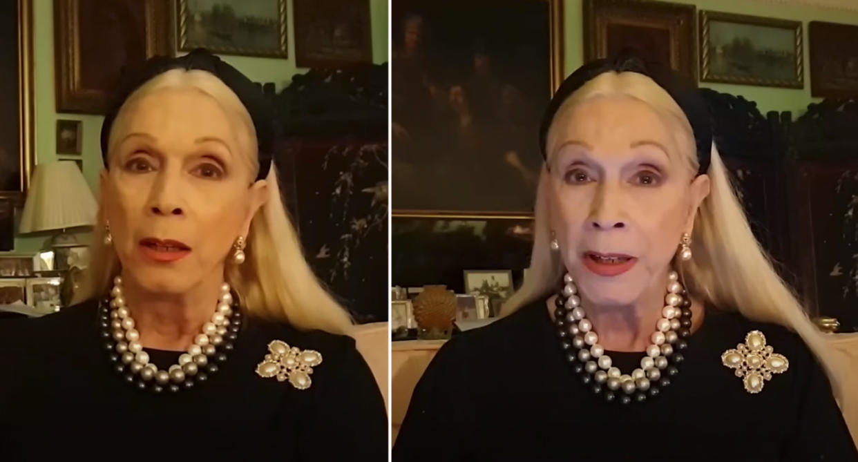 Royal expert and biographer Lady Colin Campbell made claims about the Queen's health in a YouTube video before her death. Source: YouTube/Lady Colin Campbell