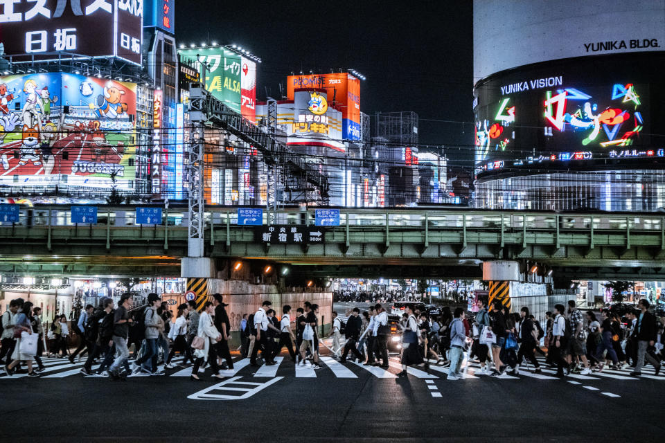 A busy intersection in Tokyo