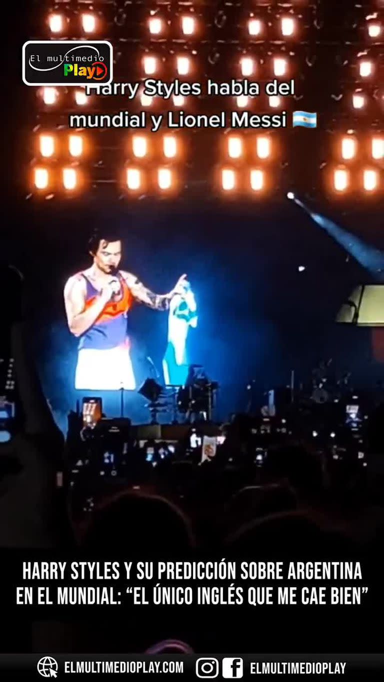 Harry Styles vaticinó una final entre Argentina e Inglaterra y reveló qué hará con la camiseta albiceleste