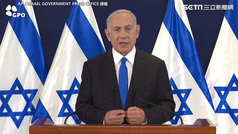 以色列總理尼坦雅胡指出，反攻計畫才剛剛開始。（圖／AP授權）